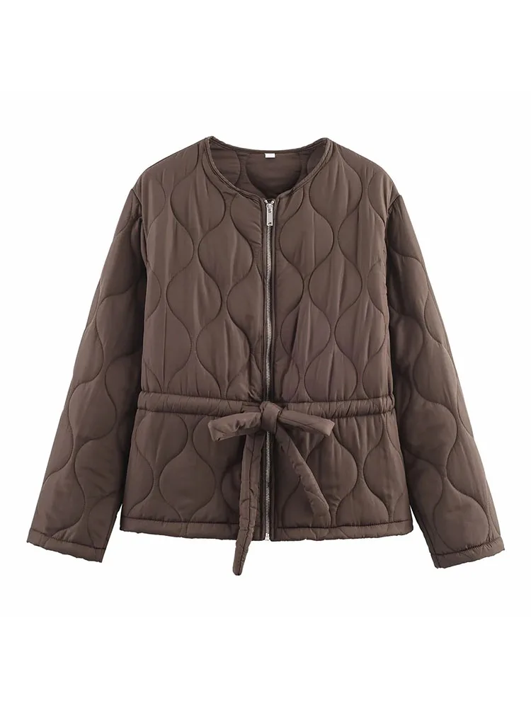 Dames Herfst Winter Nieuwe Vintage Gewatteerde Katoenen Gewatteerde Jassen Dame Elegante Hoge Kwaliteit Rits Veelkleurige Losse Parka's