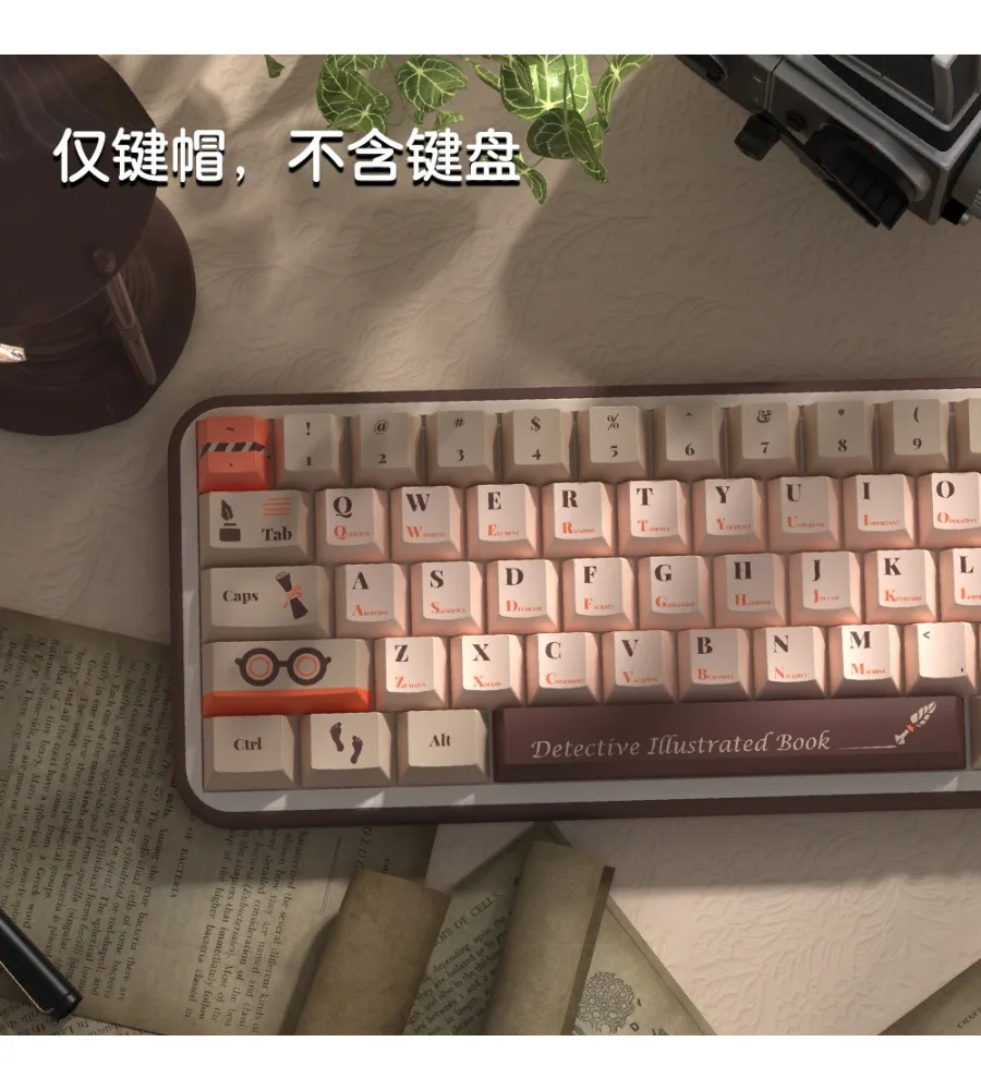 Detective Original Height Keycaps Russian Korean German French Spanish Adaptable GMK Keyboard Cap