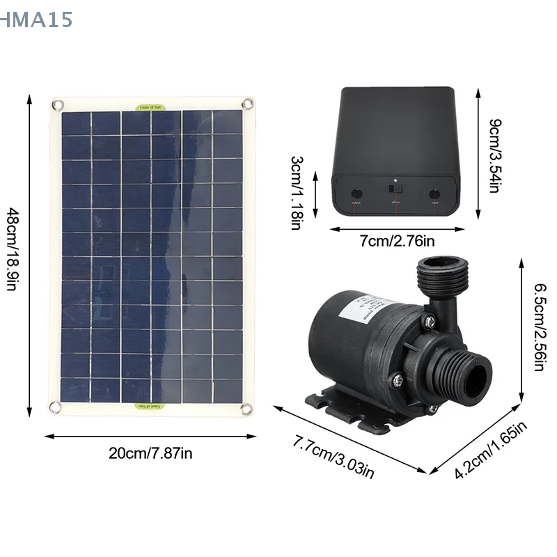 1台 50W ソーラーウォーターポンプ ブラシレスソーラーパネル 魚 水 プールキット ガーデンデコレーション プール駆動 ガーデン噴水デコレーション