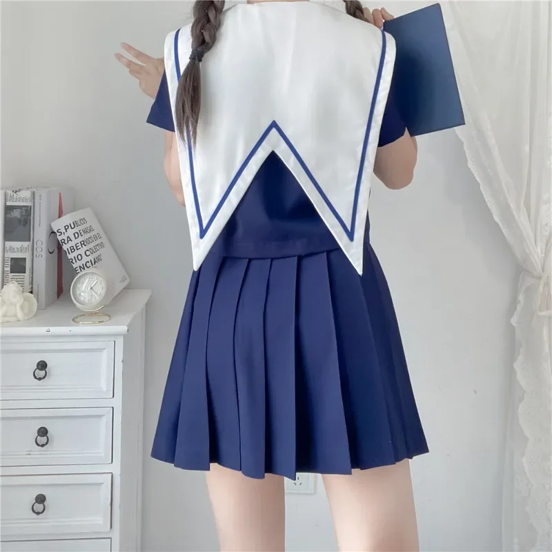 Uniforme scolaire japonais pour filles, costume Jk, Sexy, cravate rouge, blanc, trois uniformes de marin de base, costume à manches longues pour femmes, printemps et automne
