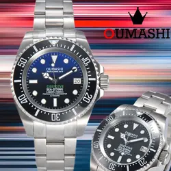 OUMASHI NH Watches 35 movement 44mm men's watch sterile luminous dial stainless steel case sapphire crystal waterproof 10ATM