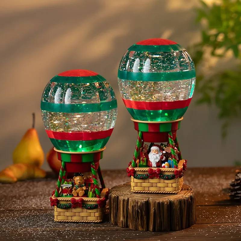 Creative Hot Air Balloon Christmas Decoration for Kids Scene Arrangement Snow Craft Toy Wholesale Cross Border Gift for