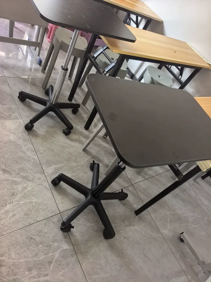 For Height Adjustable Mobile Desk With Wheels, Overbed Standing Laptop Workstation For Home Office And Live Streaming