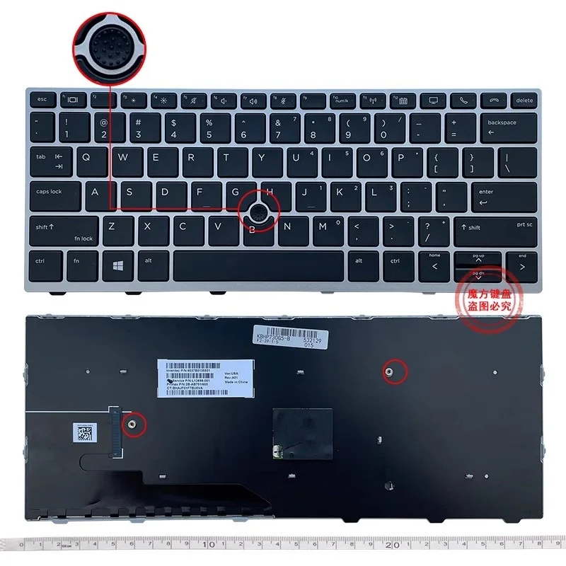 New US Keyboard for HP 730 735 830 835 836 G5 Keyboard Backlit pointing stick