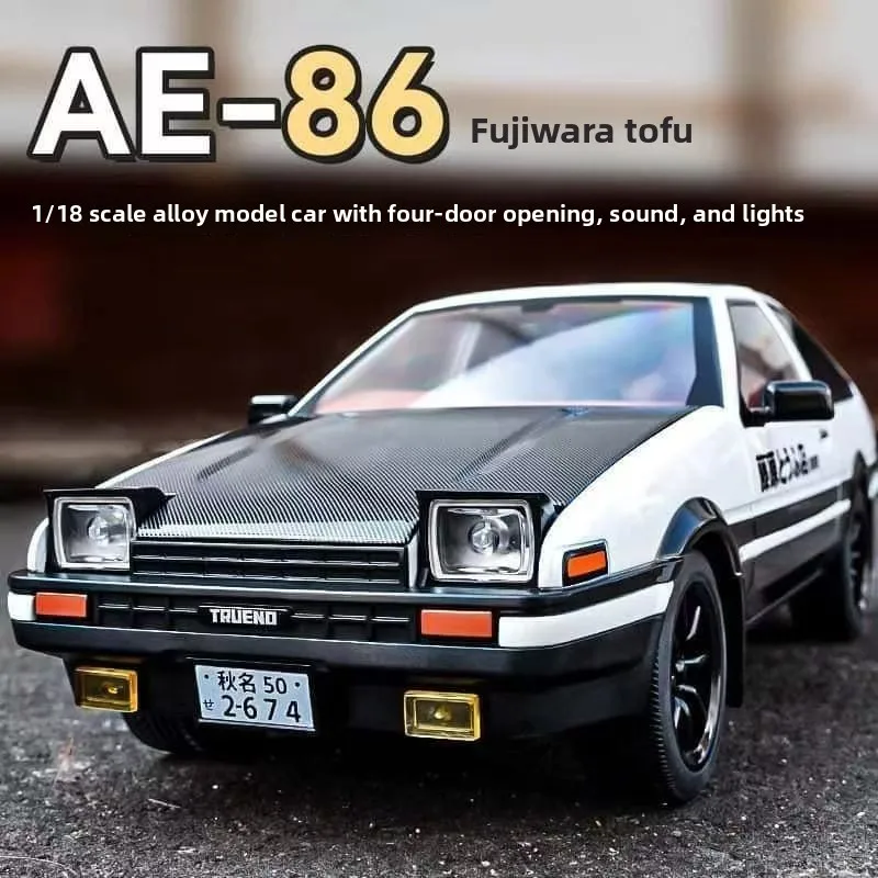 

Initial D 1:18 AE86 Trueno JDM Sports Car High Simulation Home Decoration & Collectibles Hobby Display Ornaments Holiday