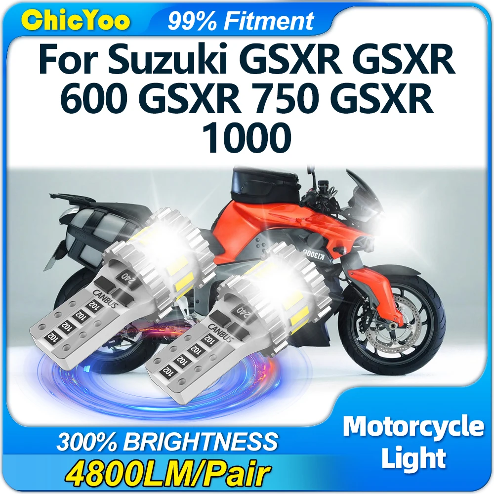 2PCS Canbus No Error White For Suzuki GSXR LED Motorcycle Position Parking City Lights T10 194 W5W GSXR 600 GSXR 750 GSXR 1000
