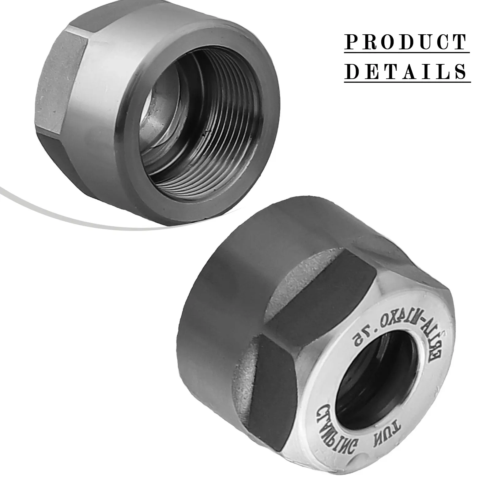 

ER 111620253240 AMUM Chuck Cap, Industrial Grade Lock Nuts, Materials, Reduce Vibration and Noise, Suitable for BT ER Holders