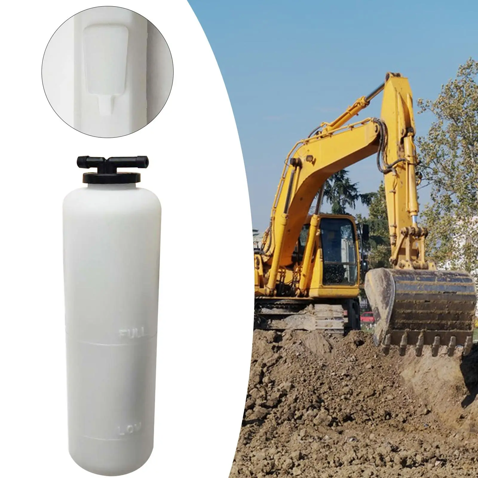 Coolant Overflow Tank Portable Replace Easy to Use Excavator Parts Reserve Expansion Coolant Tank for 50 60 65 80 Series Engines