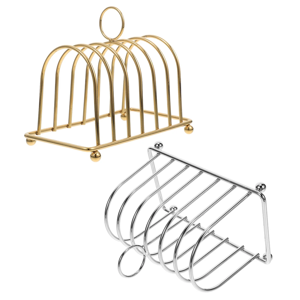 

Multifunctional Storage Rack Cooling with Handle Bakeware Grid 6 Slots Toast Bread Loaf Holder Slices Stand Serving
