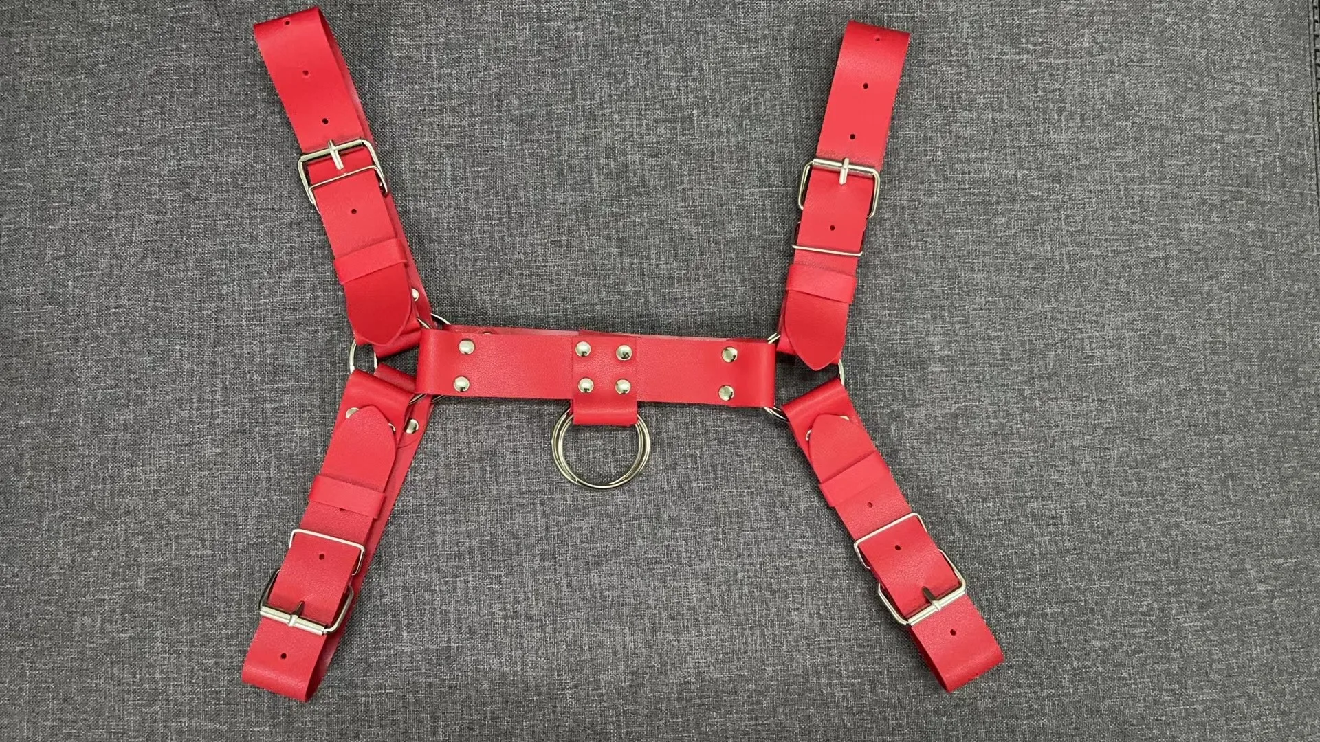 Ropa fetiche Gay para sexo Rave, pecho de cuero puro, cinturones ajustables, BDSM, cuerpo Gay, jaula de Bondage, lencería