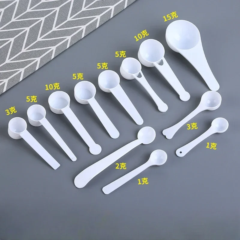 500 pcs Milk powder spoon  Flat bottom measuring spoon Plastic quantitative