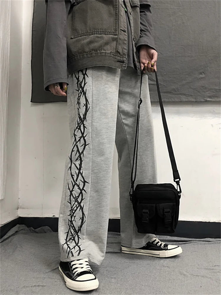 Women Y2k Vintage Bottoms Pants Loose Punk Couples Harajuku Streetwear Hip Hop Goth Sweatpants Korean Fashion Wide Leg Trousers