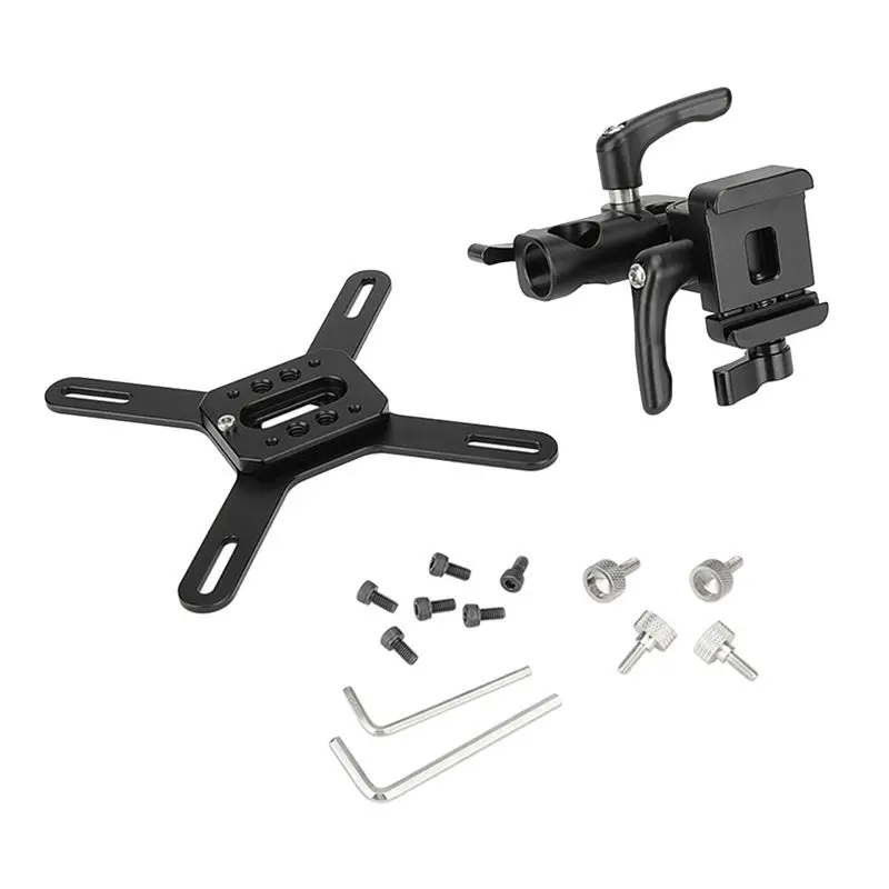 MYdaY- دعامة حامل شاشة قابلة للتعديل مع مشبك متوافق سريع التحرير، حامل VESA يناسب شاشة LCD مقاس 13 إلى 32 بوصة