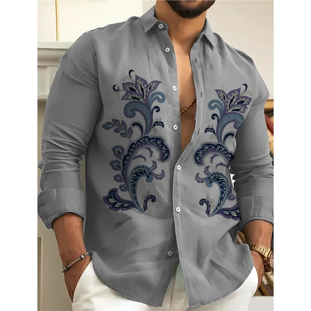 

Men's Bottom Shirt Pattern Boat Rudder V Neck 3D Outdoor Street Long Sleeve Printed Clothing Sports Casual Plus Size Shirt
