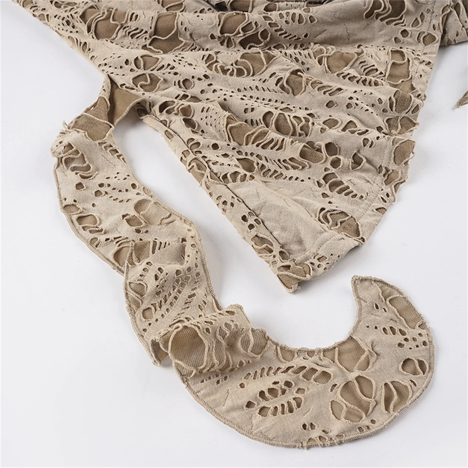 Combhasaki feminino amarrar ombro frio acima do joelho vestidos manga longa fora do ombro sem alças na moda rasgado em camadas babados vestido