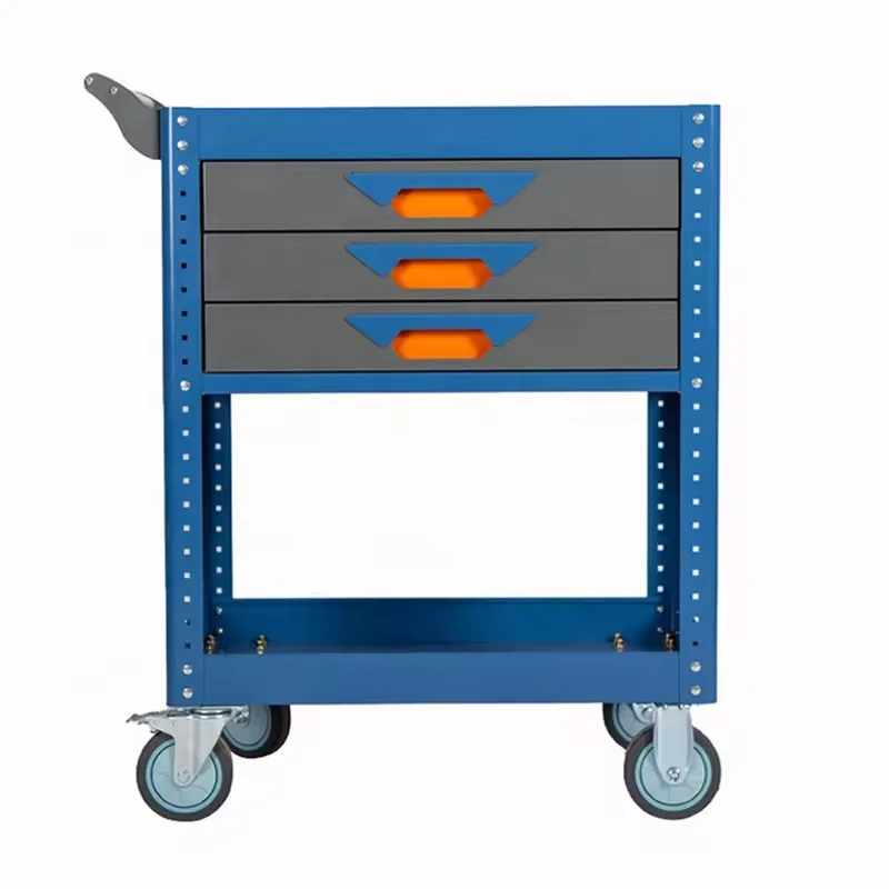 

Pulling Style 3 Drawers Professional Repair Handcart Durable Tool Trolley Sturdy Tool Cart