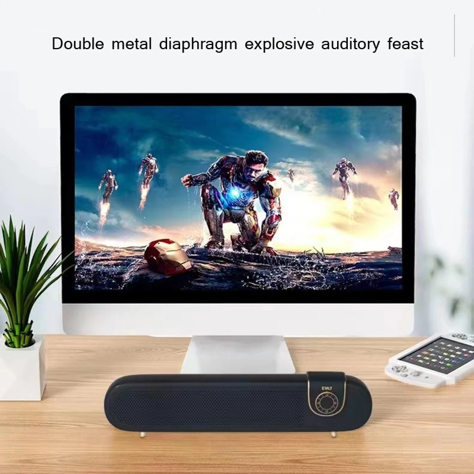 مكبر صوت لاسلكي متعدد الوسائط ، نمط كلاسيكي ، سطح مكتب قديم ، زر صوت دوار ، ستيريو HiFi ، مشغل مضخم صوت ، AUX