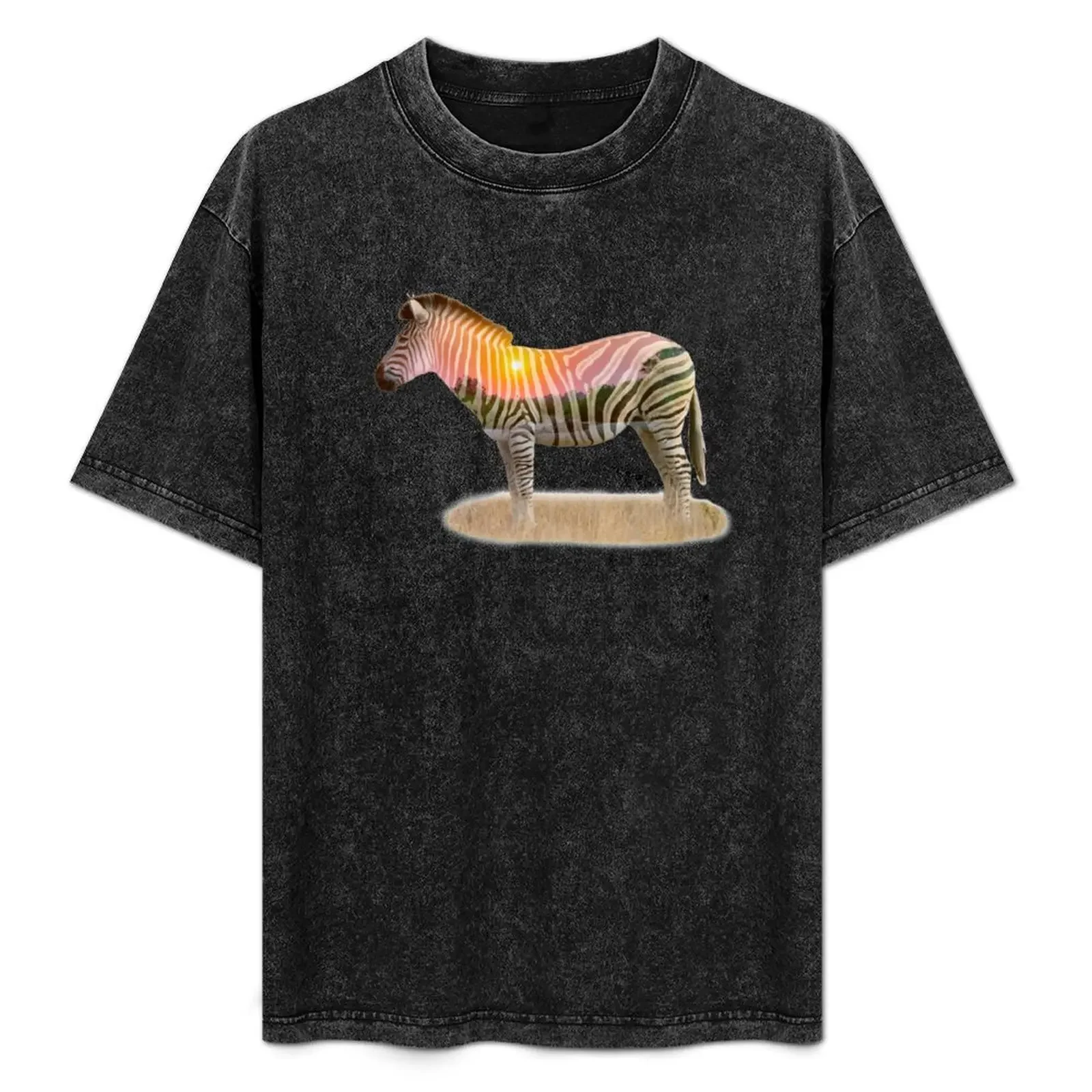 

Zebra Sunset T-Shirt Plus Size Summer Casual T-Shirt