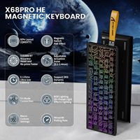 ATTACK SHARK X68PRO HE 60% Wireless Rapid Trigger Gaming Keyboard,Adjustable Actuation,8K,Hall Effect Magnetic Switch,Tri-mode