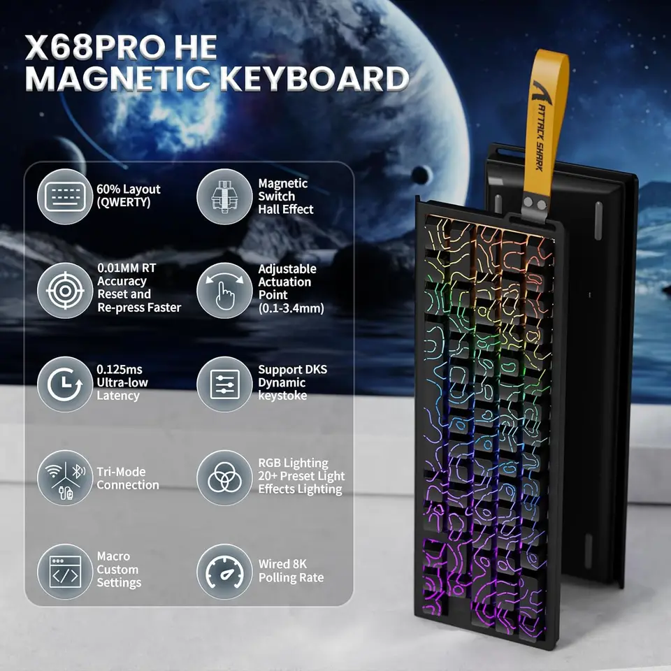 Attack Shark X68Pro HE Wireless Gaming Keyboard