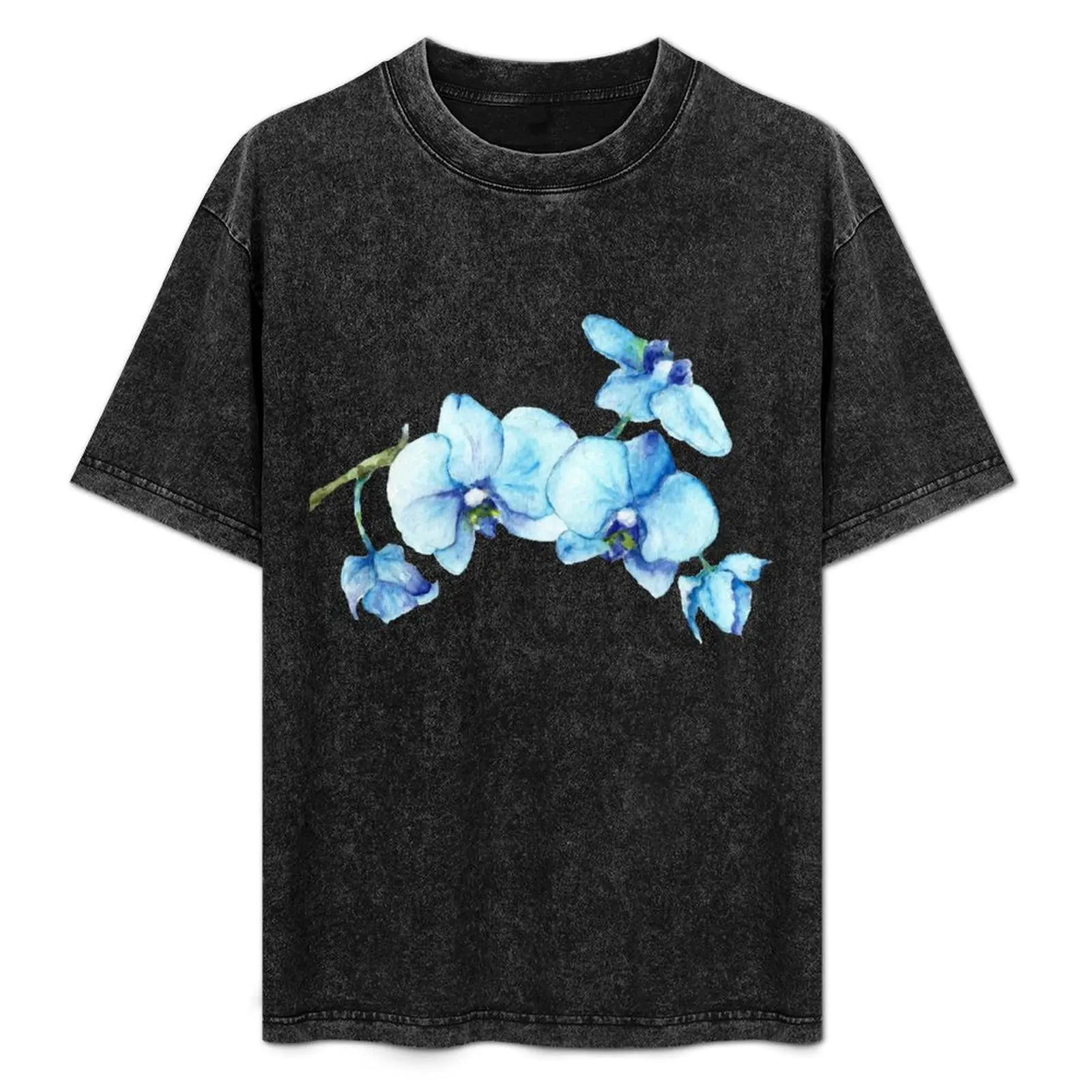 

Blue Orchid Botanical Art T-Shirt Summer Festival T-Shirt