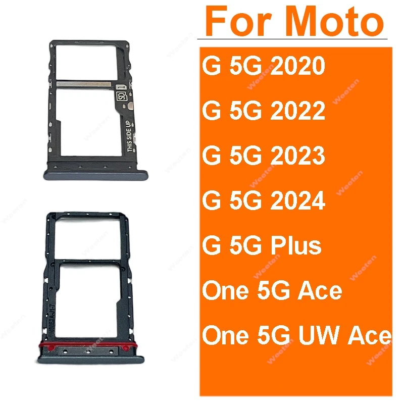 

Адаптер для чтения SIM-карт для Motorola MOTO G 5G Plus 2020 2022 2023 2024 One 5G Ace One 5G UW Ace Держатель лотка для SIM-карты