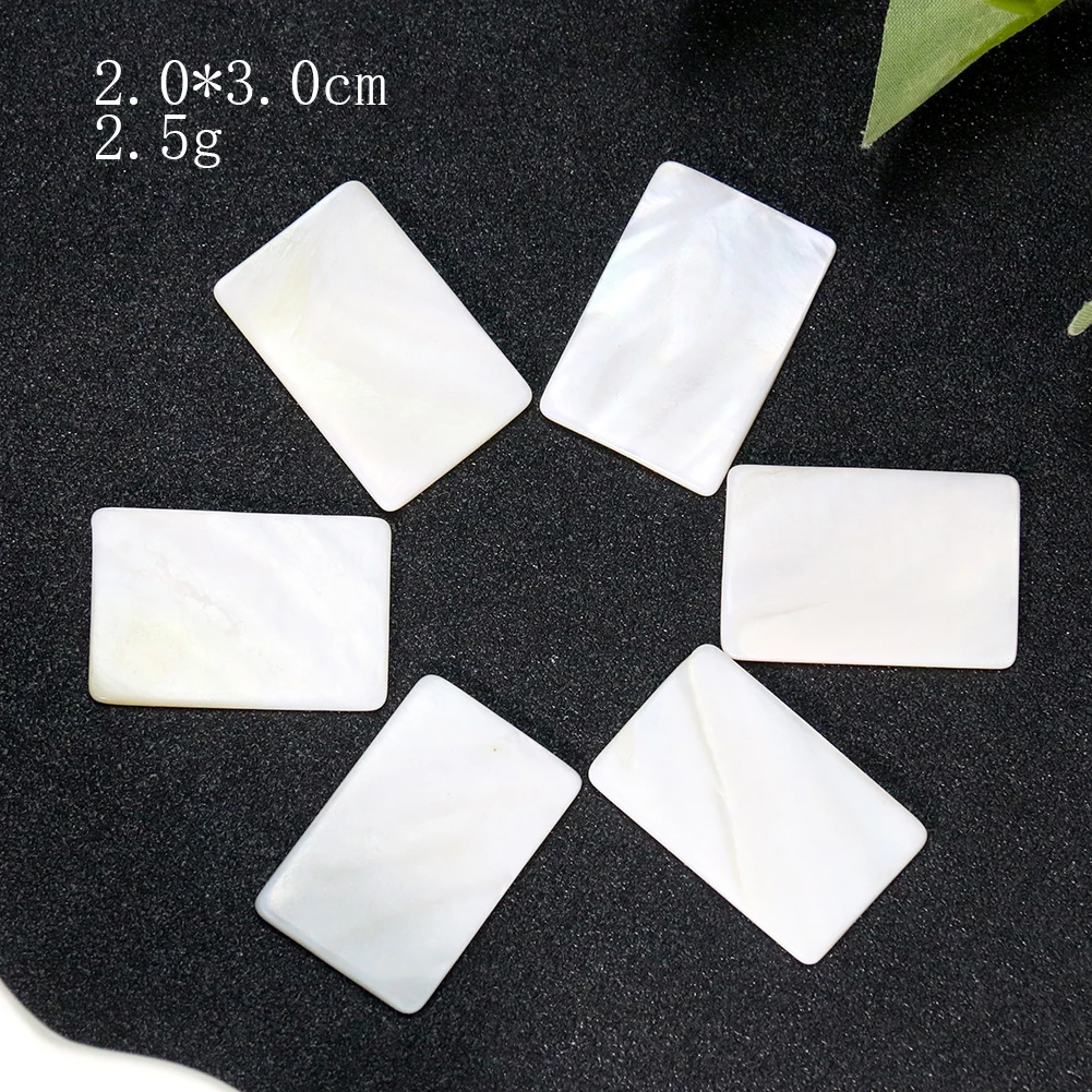 6PCS Natural Shell Guitar Block Fretboard Withe Mother of Pearl Shell Fingerboard Fret Inlays Material Luthier Tool Guitars Part