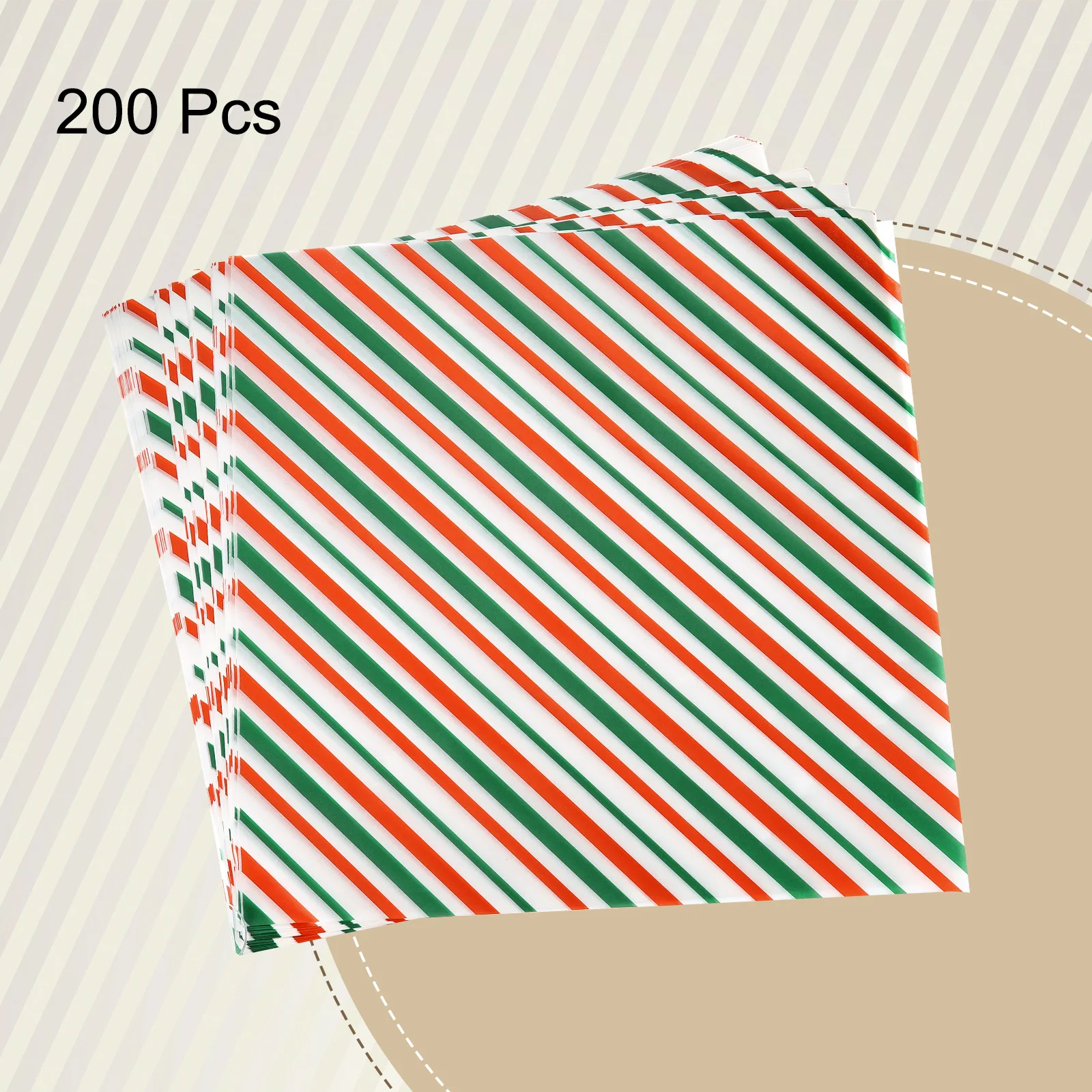 

200pcs Square Stripes Wax Paper Sheet 12" x 12" Oil-absorbing Dry Food Wrapping Paper for Sandwich Baking Paper Liners Wrap