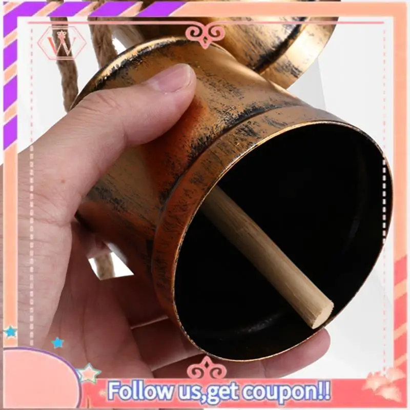 

Upgraded Shabby Vintage Country Metal Bell Set Hanging On A Rope Harmony Giant Cowbell,Cliftina Shabby Metal Cow Bell