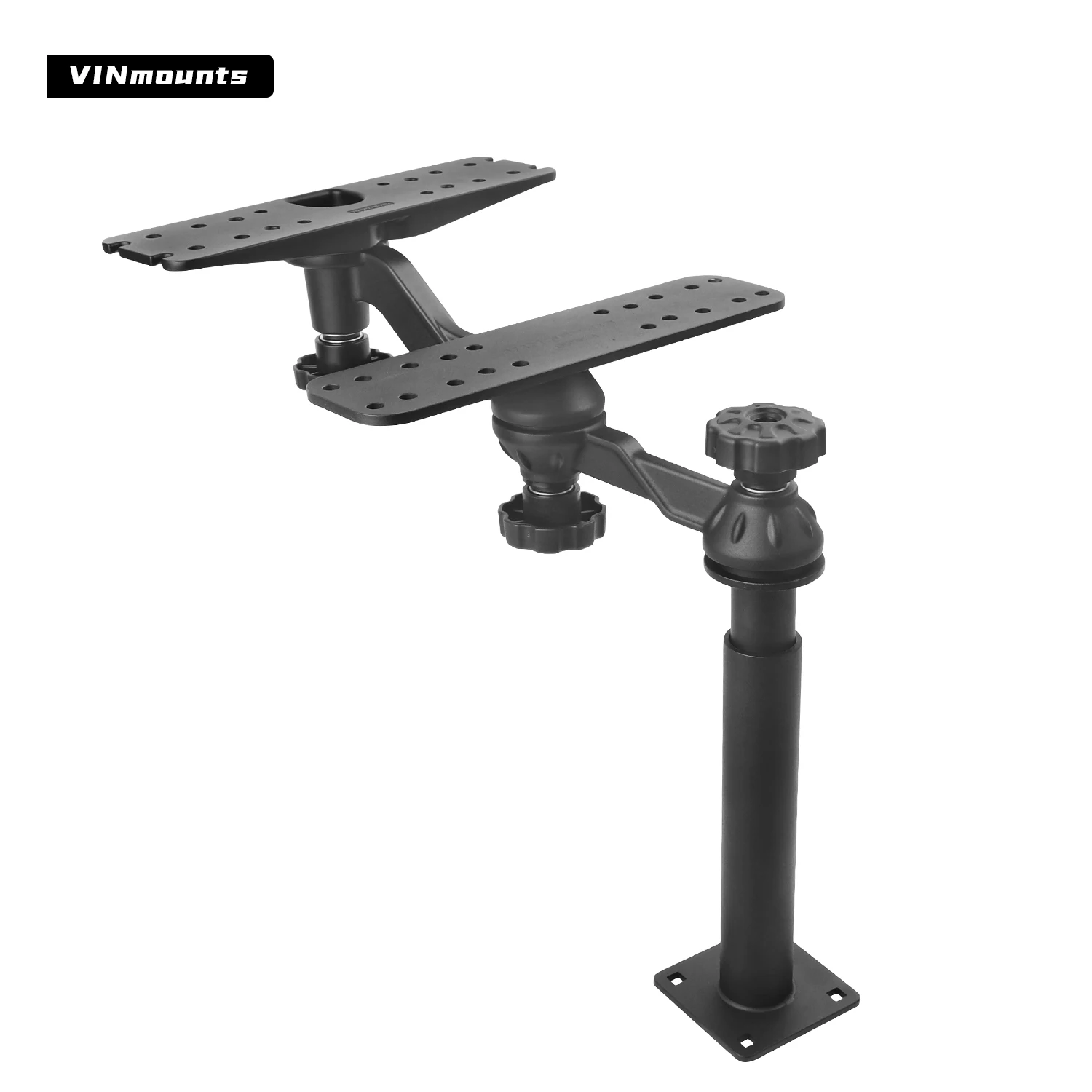 

Регулируемый телескопический держатель для эхолота VINmounts, диапазон регулировки высоты от 15 до 20,7 дюймов, поддержка двух устройств.