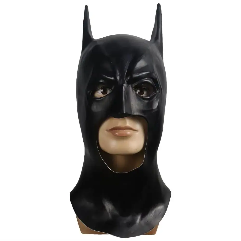 

Маска летучей мыши для взрослых, головной убор, реквизит для косплея на Хэллоуин, маска Брюса Уэйна, маскарадный костюм для вечеринки, аксессуар, латексный материал