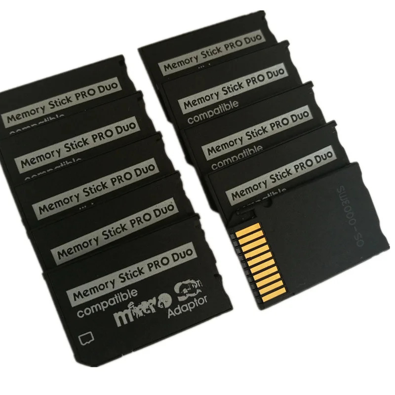 10 Uds Micro TransFlash SD TF a Memory Stick Pro Duo adaptador convertidor para PSP para dispositivo sony, sin capacidad ni memoria