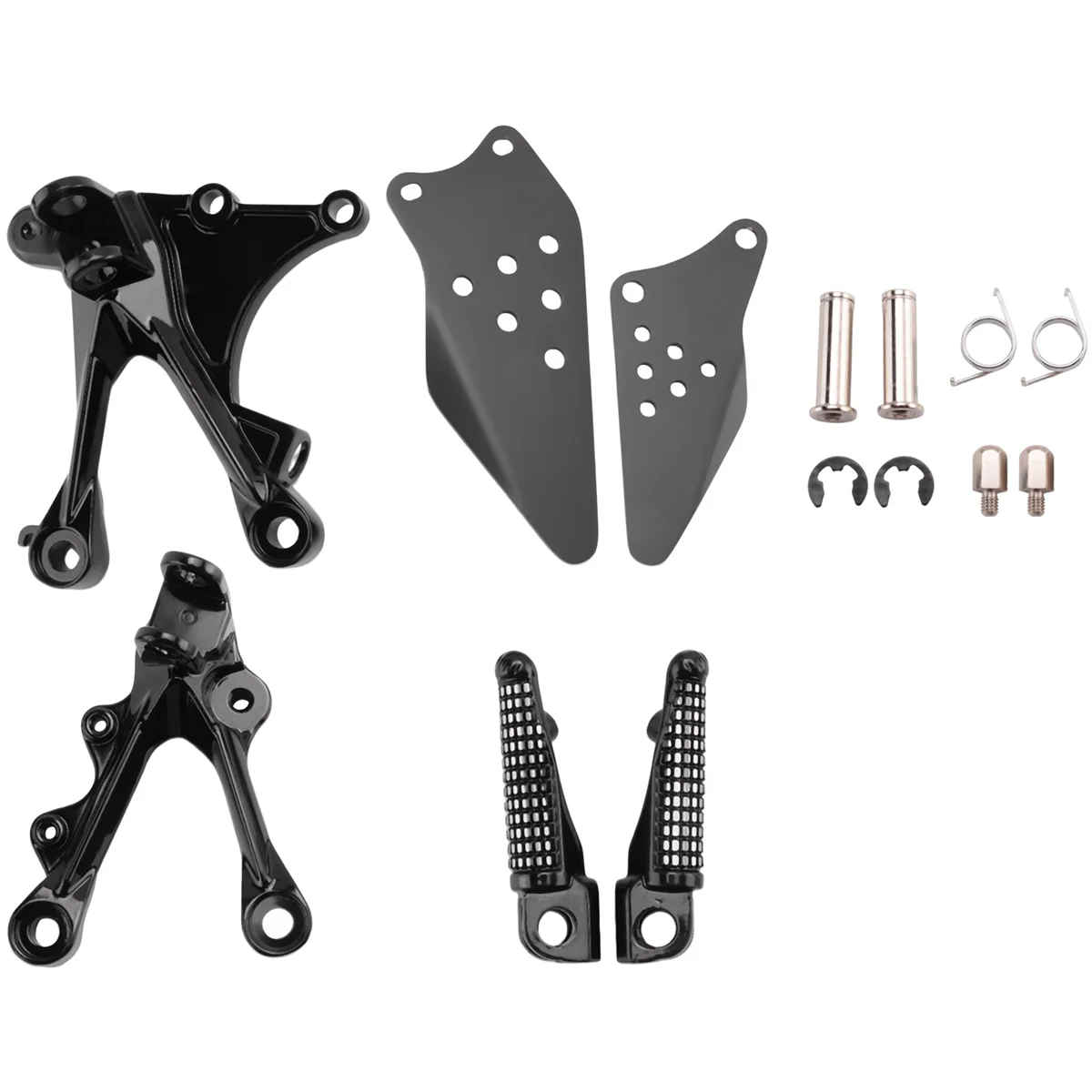 Motorcycle Foot Support Set Front Footrest Foot Pegs for KAWASAKI ZX6R 2005-2008 ZX636 2005-2006