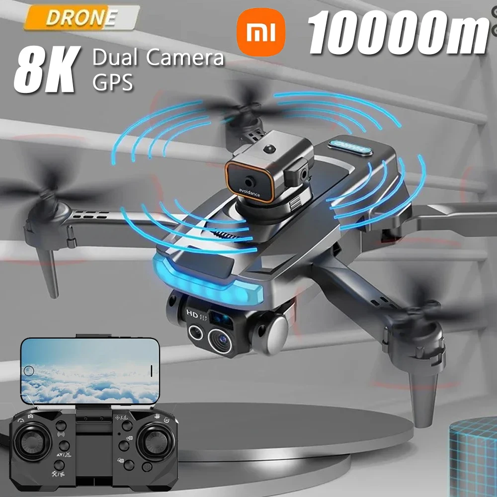 XIAOMI New P15 Drone Professional GPS Foldable Quadcopter 8K HD DualCamera 5G RC Aircraft Obstacle Avoidance Foldable UAV 10000M