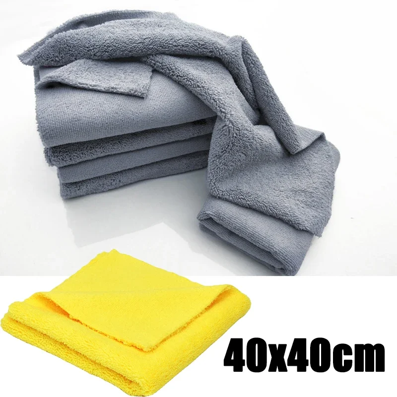 Microfiber Super Soft Absorbent Towel Edgeless Car Wash Care Home Cleaning Towel Drying Cloth Towels 40x40cm Car Detailing