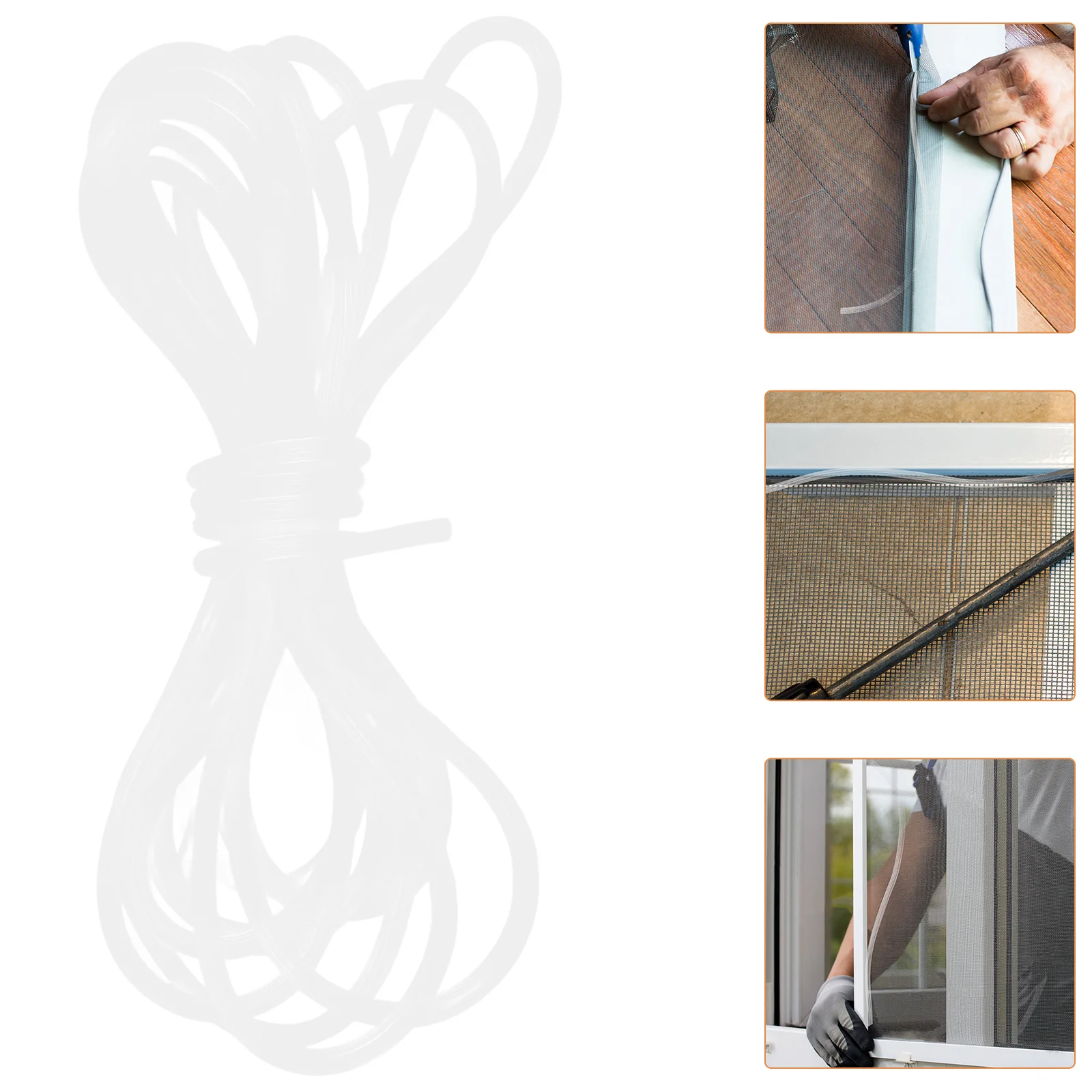 

Window Screen Spline 5m Transparent Bull Tendon Material Secure Seal Easy Installation Replacement Tool Eye Glass Arm Covers