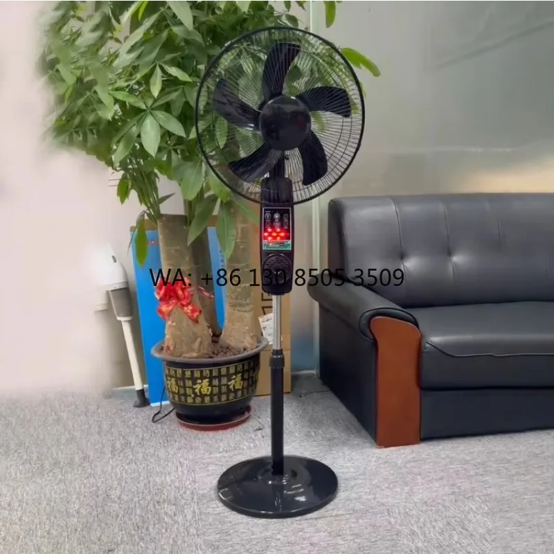 

HELIOS 12V 24V DC AC Solar Rechargeable Fan with Lithium Battery 10-12 Hours Runtime 16/18 Inches