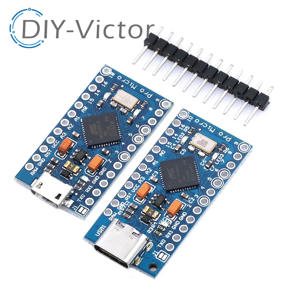 Pro Micro ATmega32U4 5V 16MHz Replace ATmega328 For arduino Pro Mini With 2 Row Pin Header For Leonardo Mini Usb Interface