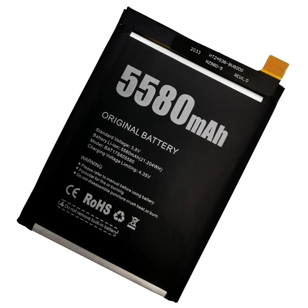 100% Original New For DOOGEE S60 Replacement 5580mAh Backup Battery For DOOGEE S60 Smart Phone Batteries Bateria+Gift Tools