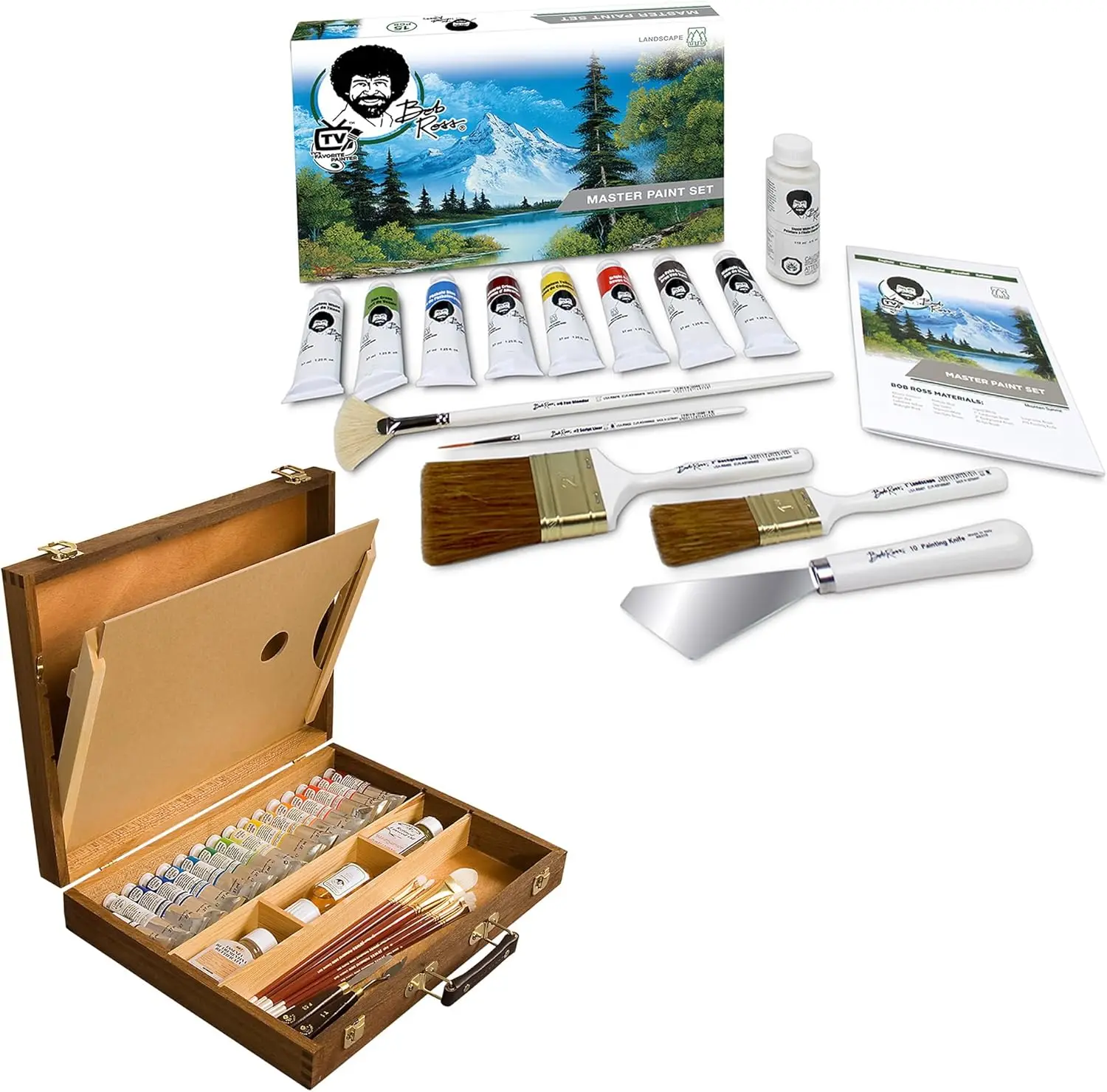 Ross Master Artist Oil Paint Set Includes Wood Art Supply Carrying Storage Case Sketchbox w/Palette