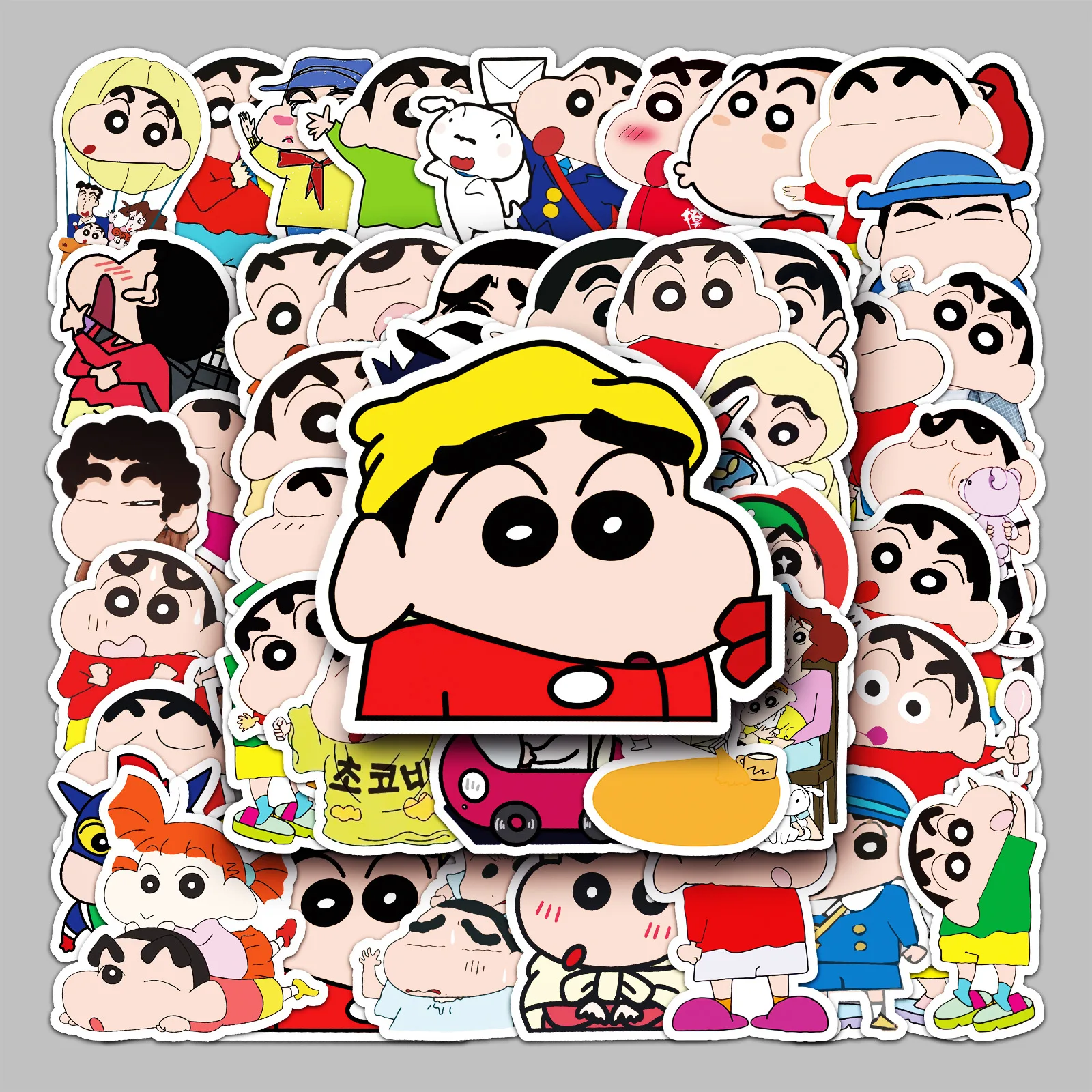 

50 шт. забавные аниме карандаш Шинчан наклейки анимация мультфильм наклейка DIY Чемодан телефон гитара чашка скейтборд классические детские игрушки