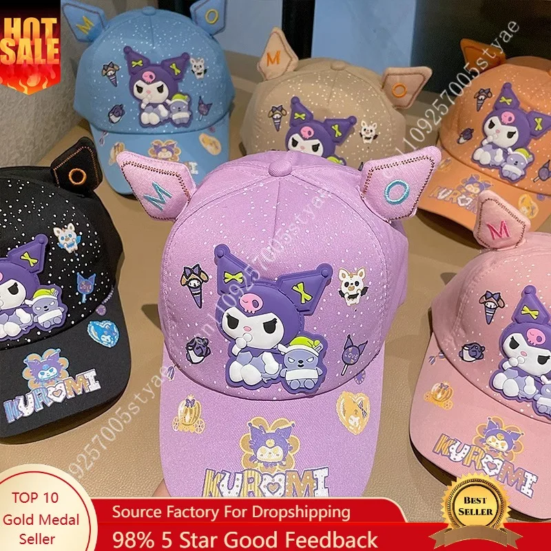 

Children's Cute Cartoon Baseball Cap DIY Kuromi Style Sun Hat Sun Protection Shade Trendy Spring/Summer Headwear for Girls Boys
