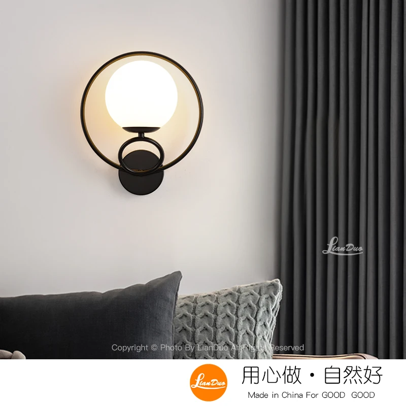 Wall lamp stairwell wall  simple modern special bright human body induction radar voice-activated self-built room corridor aisle