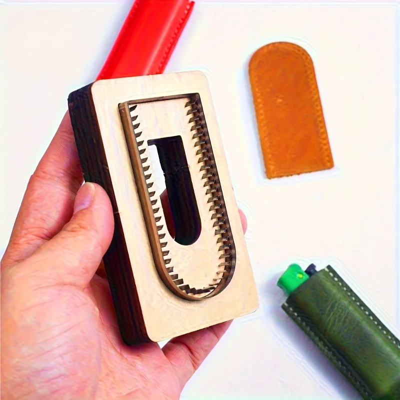 Leather Cutting Knife Mold Single Piece Lighter Protector DIY Tool Precision Stamping Essential for Handmade Leather Goods