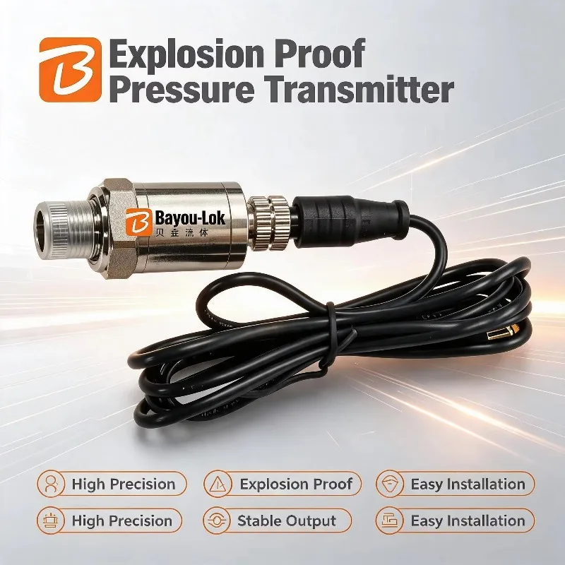 Explosion Proof Pressure Transmitter 0-4000psi 0.5% FS Accuracy IP65 Protection SUS316 Stainless Steel Construction