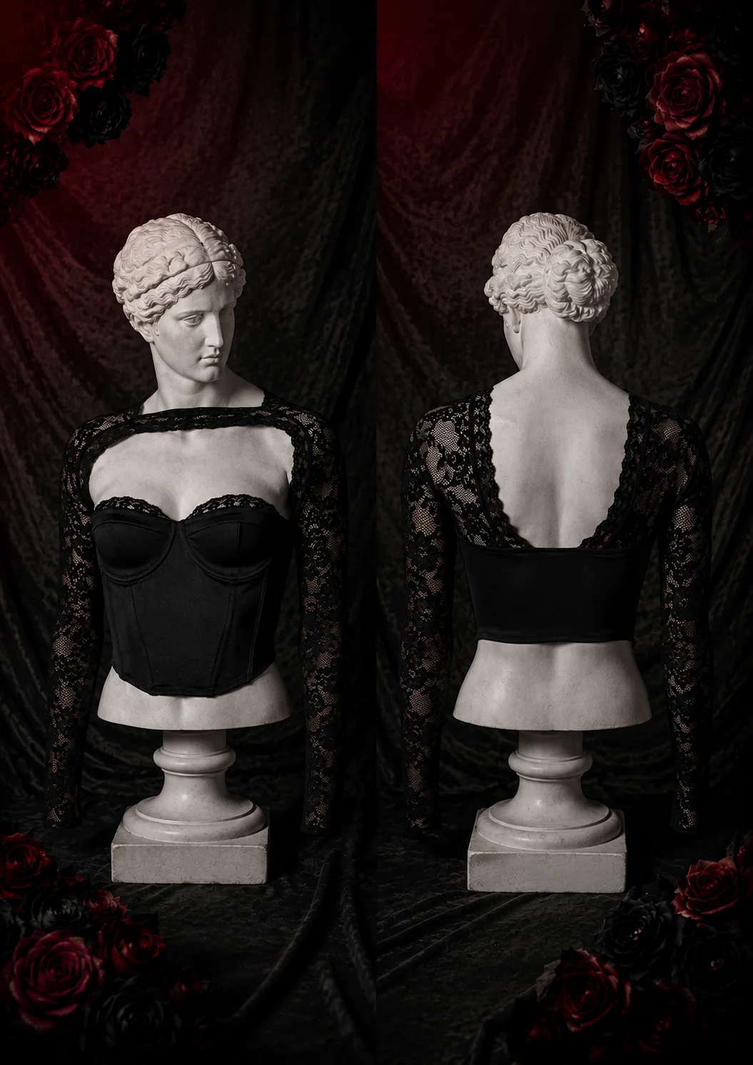 【Fragments.One Choice, No More Choices.】Hot Sweetheart Black Lace Backless Slim-Fit Sexy Camisole Top for Women