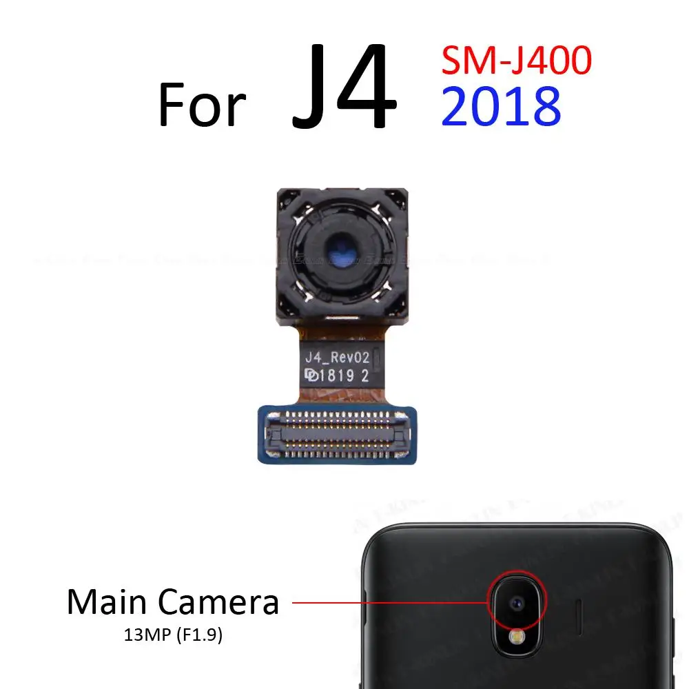 Rear Back Main Front Facing Selfie Camera For Samsung Galaxy J8 J6 J4 Plus J2 Pro 2018 Big Small Module Ribbon Flex Cable Parts