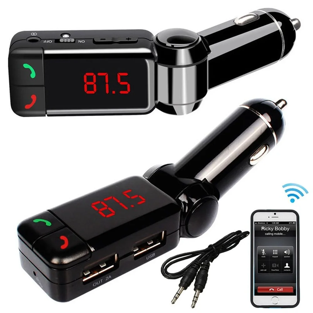 

Car USB Charger Bluetooth FM Transmitter Hands Free Bluetooth Car Kit MP3 Audio Player Wireless Modulator for Mobile Phone 8