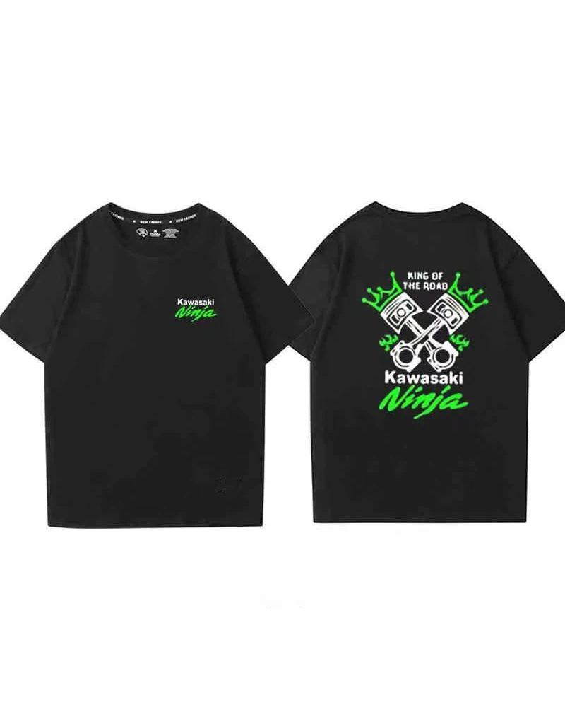 

New Kawasaki motorcycle short sleeved T-shirt, fresh riding clothes, summer casual wear