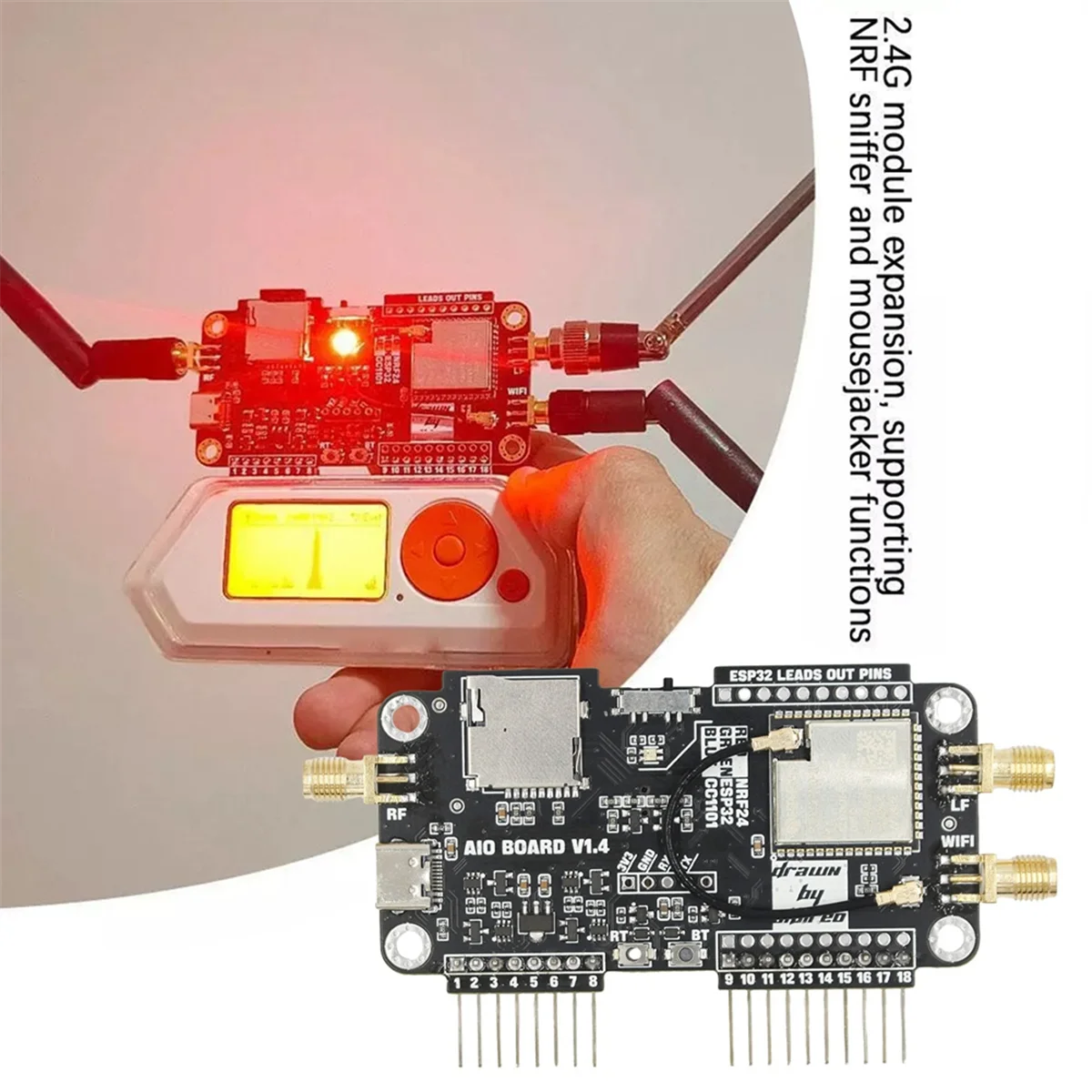 Placa de expansión multifunción para Flipper Zero Wifi 3 en 1, módulo de expansión NRF24 + ESP32